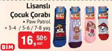 LİSANSLI ÇOCUK ÇORABI